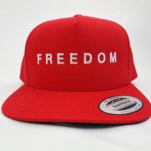 Freedom Charlie Kirk Remembrance Flat Bill Trucker Mesh Snapback Cap High Profil